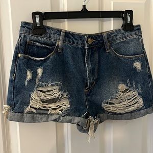 Articles of Society distressed denim shorts. Size 26. Lightly worn.